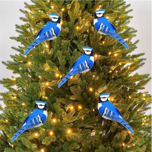 12 PCS Red Cardinals Ornaments Birds Christmas Cardinal Birds Clip for Christmas Tree Ornament Decorations, Arts and Crafts, Clip-On Style in Saudi Arabia