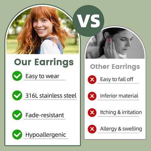 6 & 8 Pairs Stainless Steel Earrings 14K Gold Plated Flat Back Stud Earrings for Women Men Multiple Style Lightweight Dainty Trendy Jewelry Star Triangle Sun Dangle Huggie Hoop Earring Stacks in Saudi Arabia