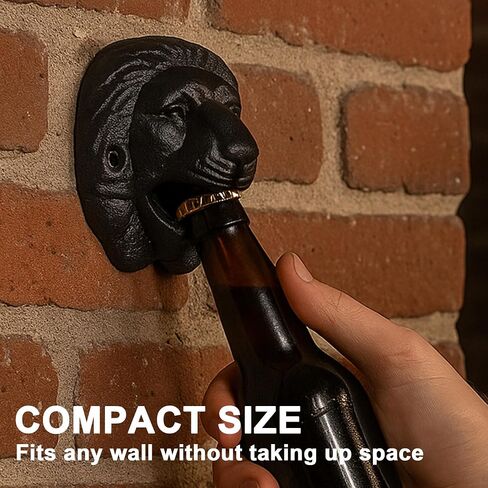 Cast Iron Wall Mounted Bottle Opener, Funny Dog, Black Vintage Rustic Finish in Saudi Arabia