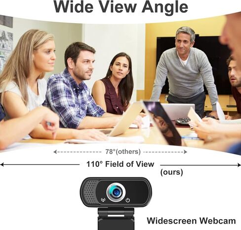 2K Webcam for PC, Plug and Play USB C Webcam with Dual Microphones,Ring Light,Fill RGB Light & Cover,Autofocus,65°FOV,1080P@60FPS, PC Web Camera for Desktop Computer Laptop Mac Zoom Streaming in Kuwait
