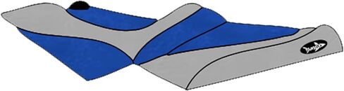 BlackTip Jetsports Premium Vinyl Seat Cover Compatible with Sea-Doo 2007-2009 GTX, GTX Ltd, GTX 155 and 215 (Royal Blue/Gray) in Kuwait