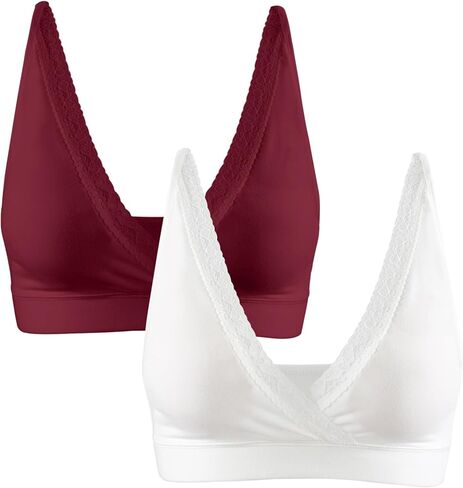 حمالات صدر قطنية من الدانتيل للنساء، حمالات صدر للرضاعة، حمالة صدر لدعم الحمل مع أشرطة قابلة للتعديل in Kuwait