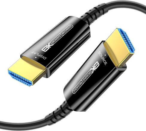 الألياف البصرية الإضافية طويلة الكبل HDMI 115 قدم ، 8K رقيقة HDMI 2.1Cord 48GBPS السرعة العالية للغاية ، 8K@60Hz 4K@240Hz ، HDR Dynamic ، EARC ، HDCP 2.2 و 2.3 ، 3D ، متوافق مع PS4/5/Xbox/TV/LPPOTOP // in Kuwait