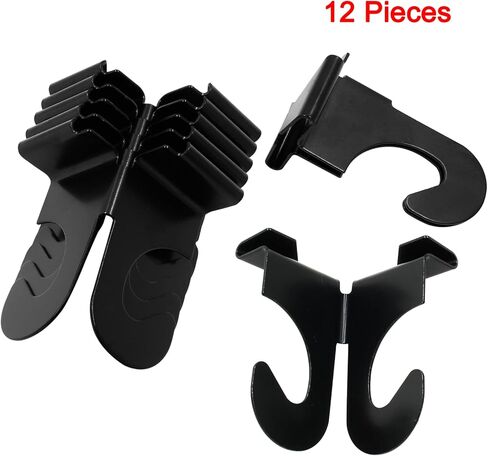 12 قطعة من خطافات السقف المتدلية، مشابك مسار من سبيكة الزنك البيضاء على شكل حرف T، خطافات تعليق السقف المعلقة، خطافات بلاط السقف عالية التحمل لتعليق النباتات، ديكورات المنزل والمكتب والفصول الدراسية in Kuwait