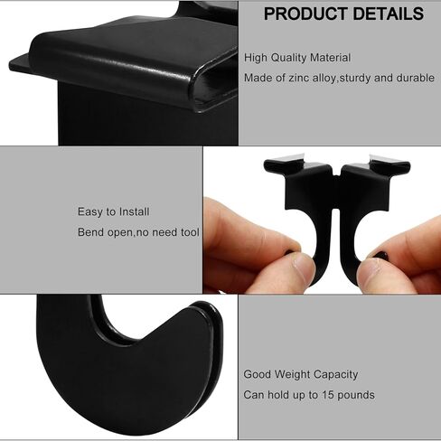 12 قطعة من خطافات السقف المتدلية، مشابك مسار من سبيكة الزنك البيضاء على شكل حرف T، خطافات تعليق السقف المعلقة، خطافات بلاط السقف عالية التحمل لتعليق النباتات، ديكورات المنزل والمكتب والفصول الدراسية in Kuwait