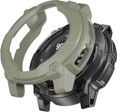 حافظة Miimall متوافقة مع Garmin Instinct 3 Solar 50mm Bumper، مقاومة للخدش، مضادة للصدمات، حافظة حماية بديلة رفيعة للغاية من مادة TPU لـ Instinct 3 Solar، أسود in Kuwait
