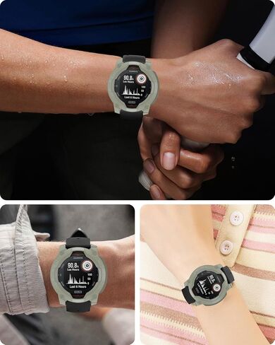 حافظة Miimall متوافقة مع Garmin Instinct 3 Solar 50mm Bumper، مقاومة للخدش، مضادة للصدمات، حافظة حماية بديلة رفيعة للغاية من مادة TPU لـ Instinct 3 Solar، أسود in Kuwait