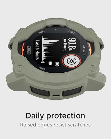 حافظة Miimall متوافقة مع Garmin Instinct 3 Solar 50mm Bumper، مقاومة للخدش، مضادة للصدمات، حافظة حماية بديلة رفيعة للغاية من مادة TPU لـ Instinct 3 Solar، أسود in Kuwait