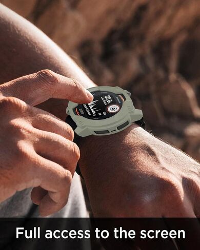 حافظة Miimall متوافقة مع Garmin Instinct 3 Solar 50mm Bumper، مقاومة للخدش، مضادة للصدمات، حافظة حماية بديلة رفيعة للغاية من مادة TPU لـ Instinct 3 Solar، أسود in Kuwait