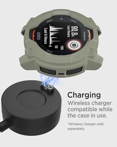 حافظة Miimall متوافقة مع Garmin Instinct 3 Solar 50mm Bumper، مقاومة للخدش، مضادة للصدمات، حافظة حماية بديلة رفيعة للغاية من مادة TPU لـ Instinct 3 Solar، أسود in Kuwait