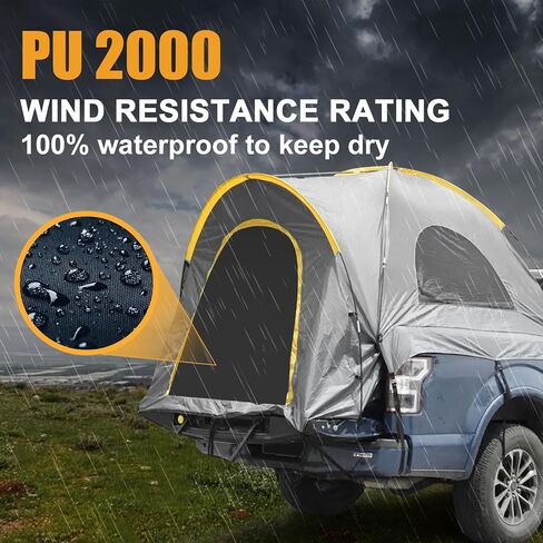 SUV Tent, 5-9 Person Rectangle Car Tent for Family, Waterproof & Windproof for Car Camping, Large Camping Tents with Storage Bag, SUV, Van, Jeep, Pickup 8FT L x 10.6FT W x 7.2FT H in Kuwait