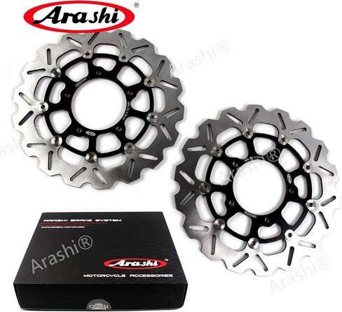 Arashi Brake Disc Rotors Front and Rear for Suzuki GSXR 600 750 2006 2007 K6 K7 / GSXR 1000 2005-2008 K5-K8 Motorcycle Replacement Accessories GSX-R600 GSX-R750 GSX-R 1000 Black 05 06 07 08 in Saudi Arabia