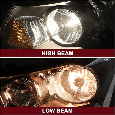 JSBOYAT Headlight fit for 2008-2012 Honda Accord Sedan 4-Door OEM Halogen Headlamp (Black Housing with Clear Reflector) in Saudi Arabia