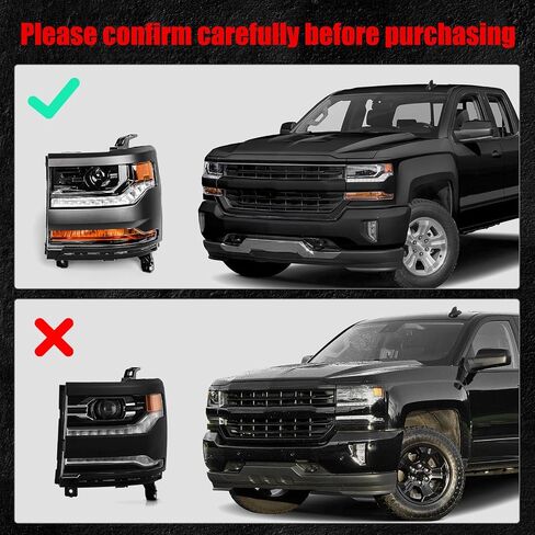 Huray Right Headlight لـ Chevy Silverado 1500 2016-2018 [فقط لنموذج HID] in Kuwait