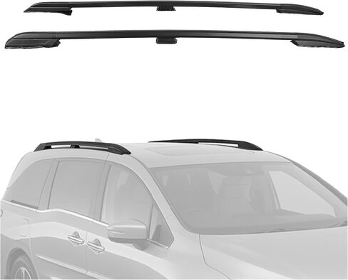قضبان جانبية رف سقف Kuafu متوافقة مع 2011-2017 Honda Odyssey أمتعة شحن رف الجانبية رف القضبان رف مسحوق مطلي باللون الأسود in Saudi Arabia