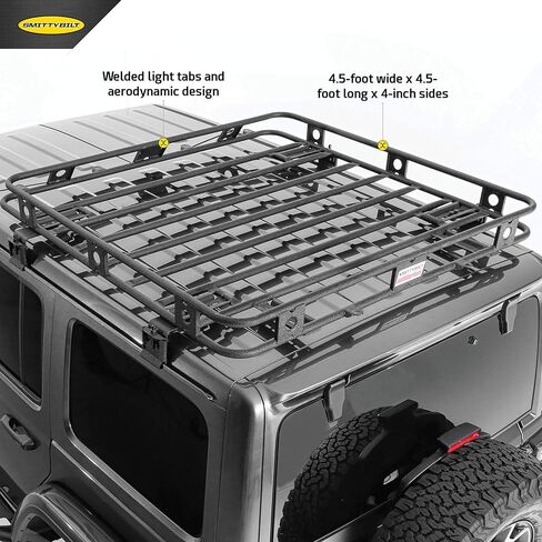 SmittyBilt JL 4DR DEFENDER ROOF RACK-ONE PIECE - SB45454JL in Saudi Arabia