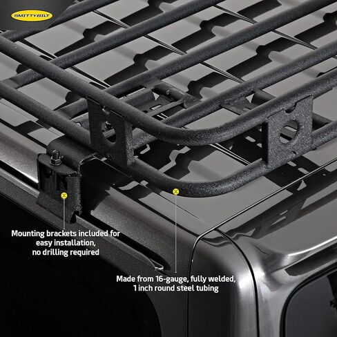 SmittyBilt JL 4DR DEFENDER ROOF RACK-ONE PIECE - SB45454JL in Saudi Arabia