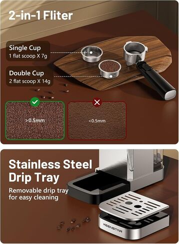 Espresso Machine, 20Bar Hot & Iced Coffee Machine with Rapid Cold Brew, Espresso Maker with Milk Frother Steam Wand, Touch Screen with 37oz Water Tank for Latte, Cappuccino, Gift, Black in Saudi Arabia