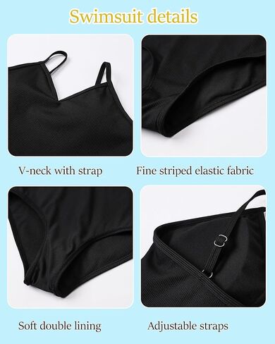 Girls Swimsuits One Piece Bathing Suits for Girl Swimsuit Kids with Adjustable Straps Girls' Swimwear 6-14Y Yizuoding007 in Kuwait