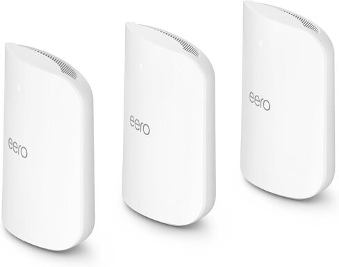 Amazon eero Max 7 mesh wifi system (newest model) - Supports internet plans up to 10 Gbps, Coverage up to 10,000 sq. ft., Connect 750+ devices, 4-pack in Kuwait