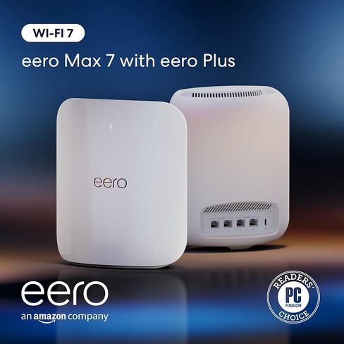 Amazon eero Max 7 mesh wifi system (newest model) - Supports internet plans up to 10 Gbps, Coverage up to 10,000 sq. ft., Connect 750+ devices, 4-pack in Kuwait