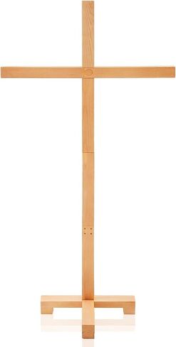 GlikCeil 58'' Extra Large Wood Cross Standing for Outdoor, Large Wall Cross Jesus Christ Catholic Crafted Supplies He Is Risen Ornaments for Wedding Home Office Communion Church in Saudi Arabia