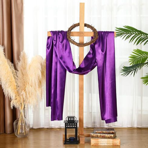 GlikCeil 58'' Extra Large Wood Cross Standing for Outdoor, Large Wall Cross Jesus Christ Catholic Crafted Supplies He Is Risen Ornaments for Wedding Home Office Communion Church in Saudi Arabia
