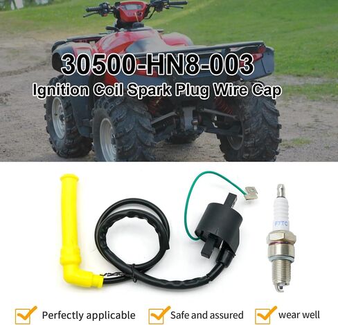 30500-HN8-003 Ignition Coil Spark Plug Wire Cap, Replacement for Honda Rincon 650 TRX650FA 4x4 2003-2005, TRX650FGA 4x4 GPScape 2004-2005, Replaces 30700-HN8-003 in Saudi Arabia