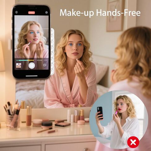DreamsLink.LC Silicone Double-Sided Suction Phone Mount - Light Pink Small | Detachable Sticky Phone Grip Hands-Free for Selfies & Videos, Trending TikTok items Gift for Content Creators, 3.74″x2.2″ in Kuwait