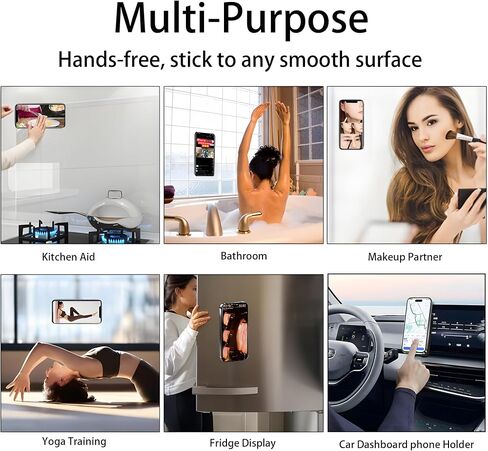 DreamsLink.LC Silicone Double-Sided Suction Phone Mount - Light Pink Small | Detachable Sticky Phone Grip Hands-Free for Selfies & Videos, Trending TikTok items Gift for Content Creators, 3.74″x2.2″ in Kuwait
