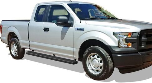 APS Running Boards 5in Matte Black Compatible with Ford F150 2015-2025 Super Cab & F-250 F-350 Super Duty 2017-2025 Stainless Steel (Nerf Bars Side Steps Side Bars) in Saudi Arabia