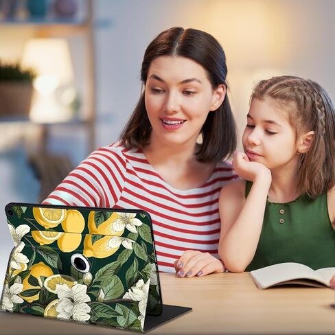 حافظة لجهاز iPad 9.7 بوصة الجيل السادس/الخامس (2018/2017) - غطاء واقٍ متين مع حامل دوار 360 درجة، ظهر ناعم من مادة TPU، تنبيه/غفو تلقائي، شجرة ملونة in Kuwait