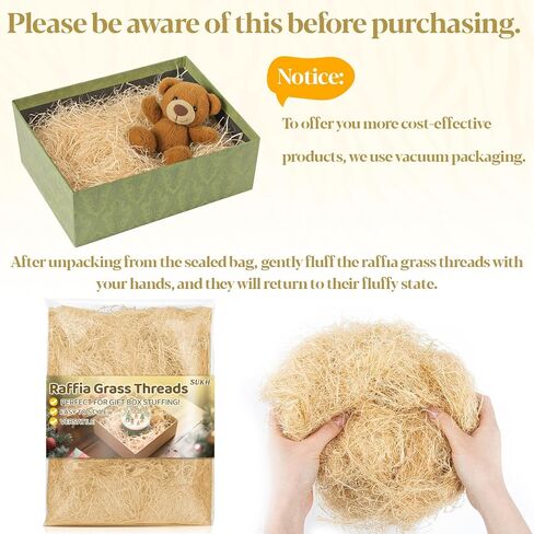 3PCS Sukh Raffia Ribbon Raffia Grass - Raffia Straw for Florist Bouquets Decoration Crafts Ribbon for Wrapping Christmas Birthday Raffia Grass Wrap Ribbon in Saudi Arabia