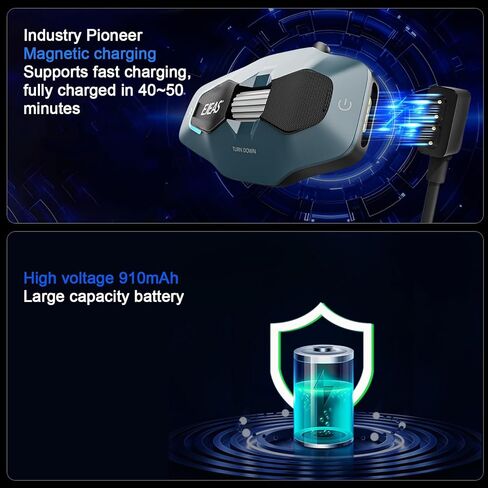 SolaMr X10 Motorcycle Helmet Bluetooth Intercom Headset, 10 Riders Mesh 4.0 Communication Systems with Audio Multitasking, Music Sharing, Noise Cancellation, FM Radio in Kuwait