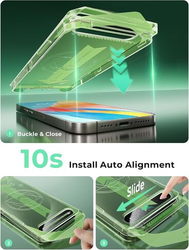 2 PACK for iPhone 16 Pro Max Privacy Screen Protector 6.9 Inch, 10s Auto Dust-Elimination Installation, 100% Anti Spy, 9H Tempered Glass, Scratch Resistant, Full Edge Coverage in Saudi Arabia