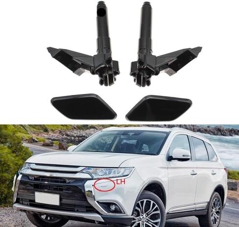 1set Front Bumper Headlight Washer Spray Nozzle Jet Cover for Mitsubishi Outlander 2016 2017 2018 2019 8264A311WB 8264A309 8264A310 in Saudi Arabia