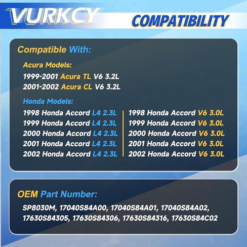 مجموعة مضخة الوقود الكهربائية مع وحدة إرسال متوافقة مع 2001-2002 Acura CL V6 3.2L ، 1999-2001 Acura TL V6 3.2L ، 1998-2002 Honda Accord ، L4 2.3L V6 3.0L ، يحل محل SP8030M ، 17630S84305 in Saudi Arabia