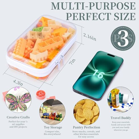 YOPCDJ 3 Pack Clear Hard Shell Zipper Case, Clear Zipper Pouches,Diaper Bag Organizer Pouches,Waterproof Makeup Organizer & Travel Toiletry Bag, Plastic Pouch for Office Home Storage, Large Size in Saudi Arabia