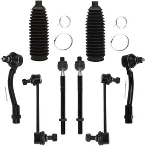 8-PC SET Suspension Kit fit 2012-2013 for Kia Soul Front Outer Inner Tie Rod End Steering Boot Sway Bar Link in Kuwait