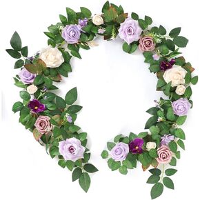 6FT مصنوع يدويًا من زهور الورد الاصطناعي، زهور الطين، إكليل الطاولة، عباءة ترتيبات الزهور، خلفية قوس الزهور، ديكورات طاولات الاستقبال وحفلات الزفاف in Kuwait