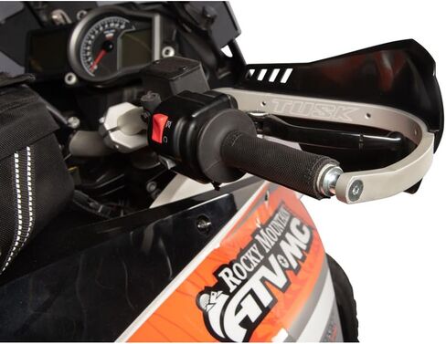 TUSK D-Flex Pro Adventure Handguards Black Bar/White Plastics 7/8 "Bars for Honda CRF250L Rally (ABS) 2017-2020 in Saudi Arabia