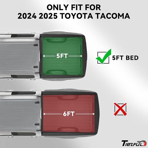 غطاء Tri-Fold Tonneau صلبًا مناسبًا لتويوتا تاكوما 2024 2025 5 أقدام سرير ، غطاء سرير شاحنة مقاوم للماء متوافق مع 2024 2025 تاكوما ، بدون تثبيت الحفر ، بناء الألومنيوم in Saudi Arabia