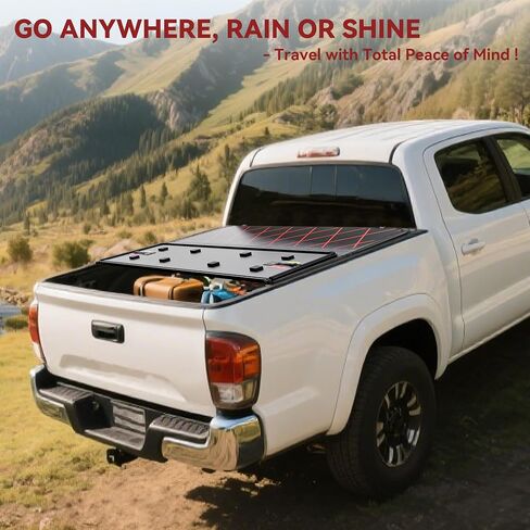 غطاء Tri-Fold Tonneau صلبًا مناسبًا لتويوتا تاكوما 2024 2025 5 أقدام سرير ، غطاء سرير شاحنة مقاوم للماء متوافق مع 2024 2025 تاكوما ، بدون تثبيت الحفر ، بناء الألومنيوم in Saudi Arabia