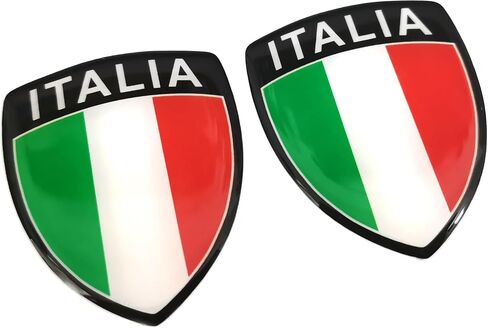 PTDecals 4 PCS 4x5CM Soft Flexible Epoxy Italy Italian Flag Emblem Sticker Decals for Vehicle Auto Car Motorcycle Helmet Home Decoration in Kuwait