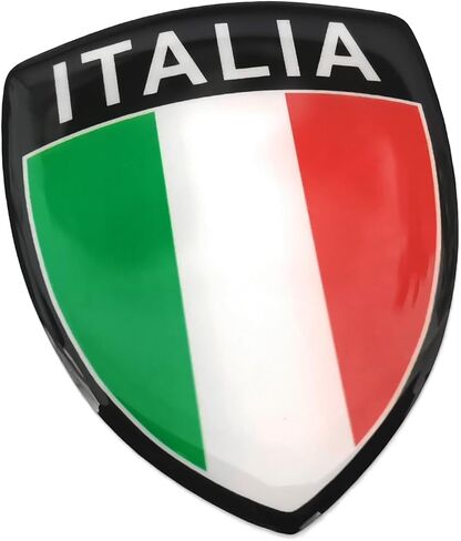 PTDecals 4 PCS 4x5CM Soft Flexible Epoxy Italy Italian Flag Emblem Sticker Decals for Vehicle Auto Car Motorcycle Helmet Home Decoration in Kuwait