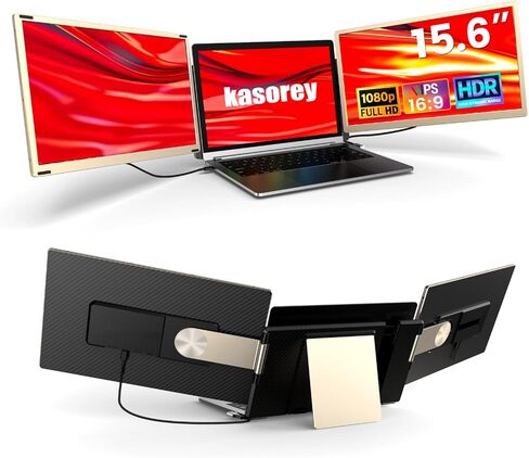 2025 Upgrade Laptop Screen Extender Portable Monitor, 14" 1080P FHD IPS Screen, Monitor Extender for Laptop, Fit for 13-17" Laptop, Plug & Play Compatiable with Windows/Mac/Chrome/Android/Switch in Kuwait