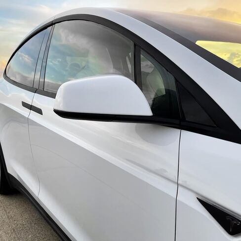 SlickMod Chrome Delete Blackout Vinyl Overlay for Tesla Model X (6. Front Bumper Trim, Satin Black) in Saudi Arabia