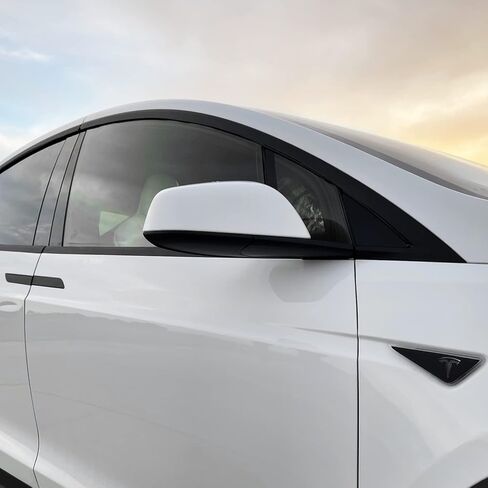 SlickMod Chrome Delete Blackout Vinyl Overlay for Tesla Model X (6. Front Bumper Trim, Satin Black) in Saudi Arabia