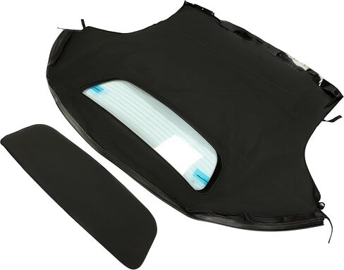 kuafu convertible top top repraction متوافق مع 2003-2008 BMW Z4 ، سقف ناعم مع نافذة زجاجية مسخنة صافية فينيل سوداء سوداء in Saudi Arabia