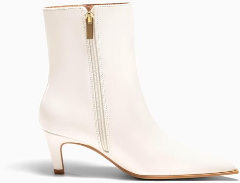 Coutgo Ankle Boots for Women Kitten Low Heel Pointed Toe Booties Side Zipper Fall Shoes in Saudi Arabia